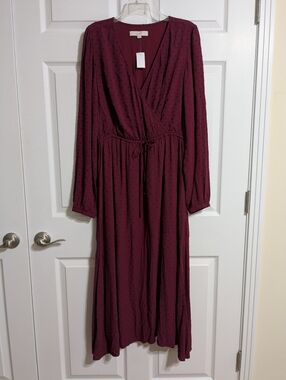 NWT LOFT Women's Long Sleeve Maxi Dress